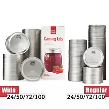 Canning Lids Regular and Wide Mouth 24-100 Count For Jars 70mm,86mm FORJARS