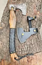 Hand forged Blade etching Bush craft Camping Cutting Durable Axe/ Hatchet