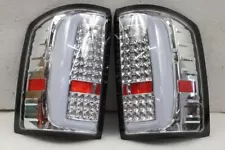 FITS 14-18 GMC Sierra 1500 2500HD 3500HD Chrome LED Tube Tail Lights Brake Lamps (For: More than one vehicle)