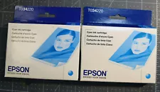 EPSON CYAN T034220 34 INK CARTRIDGE LOT FOR STYLUS PHOTO 2200 PRINTER NEW