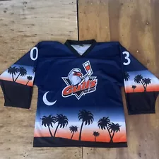 Vintage San Diego Gulls Hockey Jersey Large Palm Trees 2003 Made In USA