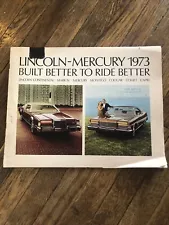 1973 Lincoln Mercury Sales Brochure Catalog - Continental Mark IV Capri Marquis