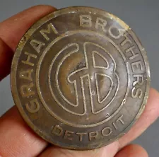 Antique Graham Brothers Detroit Motors Car Radiator Advertising Automotive Badge