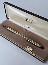 CROSS Rolling Ball Pen 10 Karat Gold Filled Ball Point Pen 4502 - Near MIB