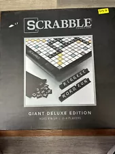 Winning Solution Scrabble Giant Deluxe Wooden Edition Rotating Board Game 23.5"