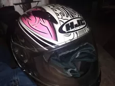 HJC Helmet Motorcycle DRACO CL-15 Women's Pink White Black Gray Dragons MEDIUM