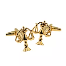 Golden Scales of Justice Cufflinks Court Barrister Judge Lawyer Present GIFT BAG