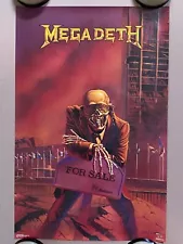 Megadeth For Sale Poster Vintage Original 1986 Funky Rare Rock Music Posters