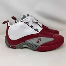 Reebok Answer IV 4 Allen Iverson Basketball Shoes White Red Men’s Size 10