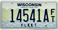 *99 CENT SALE* Wisconsin FLEET License Plate #14541 No Reserve