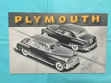 1950 PLYMOUTH "DE LUXE-SPECIAL DE LUXE-STATION WAGON+" Car Dealer Sales Brochure