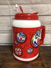 Whirley 100 oz Huge Travel Mug Trucker Insulated Clown Holiday Oil Cup Lid Used