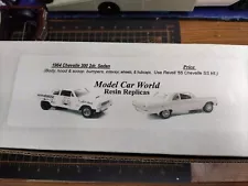 New ListingModel Car World 1964 Chevelle 300 2-dr Sedan 1/25 Resin Model Kit