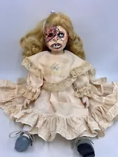 OOAK Spooky Creepy Cute Zombie Doll Horror Scary 15” Musical ‘Mildred’