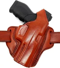 TAGUA Classic Right Hand Brown Leather Thumb Break Belt Holster - CHOOSE GUN