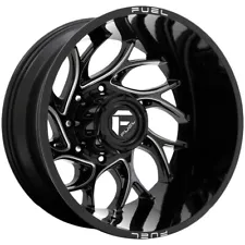 Fuel D741 Runner Dually Rear 22x8.25 8x200 Black/Milled Wheel Rim 22" Inch