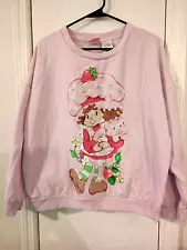 Strawberry Shortcake Adult XL Pink Sweatshirt.