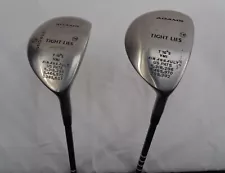 Lot 2 Adams Tight Lies 3 & 5 Strong Fairway Wood Golf Clubs Right Hand Graphite