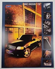 2001 Ford F-150 Harley Davidson Truck 1-page Car Sales Brochure Leaflet Card B