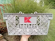 Kmart Gray Shopping Basket with Wire Handles Early 1990s Rare Retail Collectible