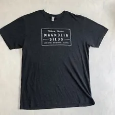 Magnolia Silos T Shirt Adult Large Black Waco Texas Short Sleeve Crew Neck