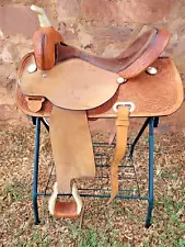 Circle Y High Horse Barrel Saddle 16" seat Brown