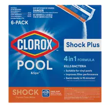 Clorox Pool&Spa Shock Plus Pool Shock for Swimming Pools, 6pk