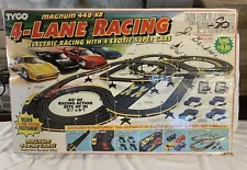 TYCO Magnum 440 x2 4 Lane Racing Track Slot Car Set Vintage 1993 Untested