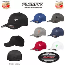 GOD THREE CRUCIFIXION NAIL CROSS RELIGION FLEXFIT HAT *FREE SHIPPING in BOX*