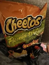 Cheetos Crunchy FLAMIN HOT LIMON Chips Spicy Real Cheese Snack 8.5 oz (1 Bag)