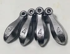 50- 4-OZ Hand Made Pure Lead Bank Sinkers