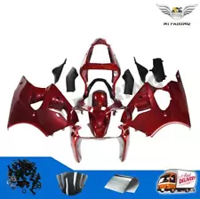 FD Injection Red Fairing Fit for Kawasaki 2000-2002 ZX6R & ZZR600 2005-2008 a049