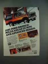 1981 Ford Bronco Ad - Miles Ahead in MPG