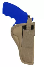 New Barsony Desert Sand OWB Belt Holster for 4" Revolvers