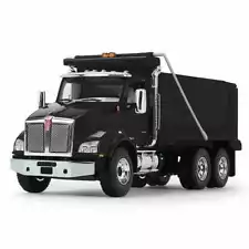 First Gear Kenworth T880 3 axle Dump Black in color 1/50 scale