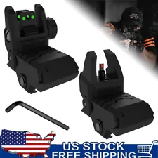 Hot Sale Foldable Fiber Optics Iron Sights Flip-up Front &Rear for Picatinny