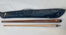 Dufferin 20oz 2- Piece 58” Red Maple Leaf Pool Cue with Soft Case No Tip