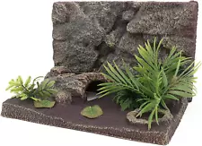 Reptile Terrarium Habitat Decoration Kit Rain Forest Style Include Terrarium Bac