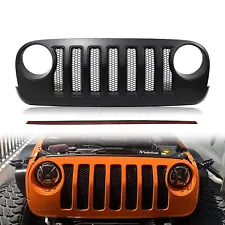 JL Style Front Bumper Hood Grille Grill For Jeep Wrangler JK / JKU 2007-2017