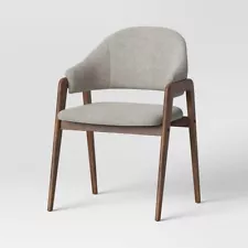 Ingleside Open Back Upholstered Wood Frame Dining Chair Gray - Project 62