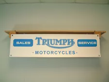 Triumph Motorcycles Sales Service Banner Classic Bike Garage Workshop Wall Sign