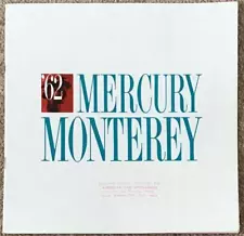 MERCURY MONTEREY LF USA Car Sales Brochure 1962 #LM62-111