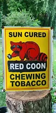 Red Coon vintage General Store gas station porcelain sign