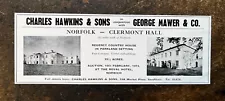 Clermont Hall - Little Cressingham - Norfolk For Sale - 1973 Press Cutting r399