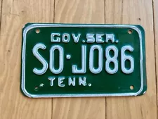 Tennessee Gov Service Motorcycle License Plate - 1960s?