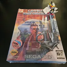 Sealed Lethal Enforcers Sega CD Game w/ Justifier Light Gun 1993 Big Box / C