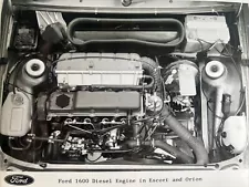 Ford 1600 Diesel Engine In Escort And Orion Promo Press Release Sales Photo