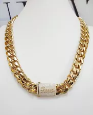 Diamond Kilo Cuban 4.5 ct 14K Yellow Gold 22 mm Chain Necklace 1048 Grams 30"