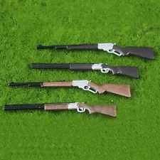 4 Pcs Dollhouse 1:12 Miniature Gun Rifle Shotgun Weapons Metal Model Decor