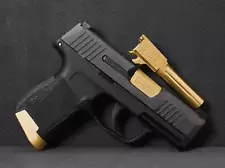 for Sig P365 & X Macro Comp Barrel Non Threaded Match Grade Stainless Steel Gold